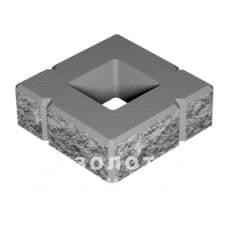 Блок малий декоративний для стовпа М-200 300х300х100 (скол 4 сторін). Золотий Мандарин