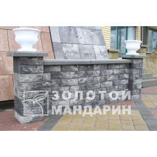Блок малий декоративний для стовпа  М-200 300х300х100 (скол 2 сторін). Золотий Мандарин