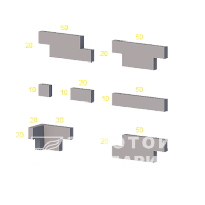 Облицювальний камінь Шале (кутовий елемент). Золотий Мандарин
