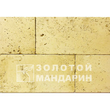 Облицювальний камінь Травертин (кутовий елемент). Золотий Мандарин