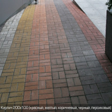 Тротуарна плитка Цегла 200х100 h60. Золотий Мандарин